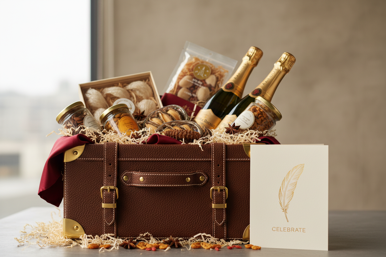 執行商務補救的高端商務禮籃