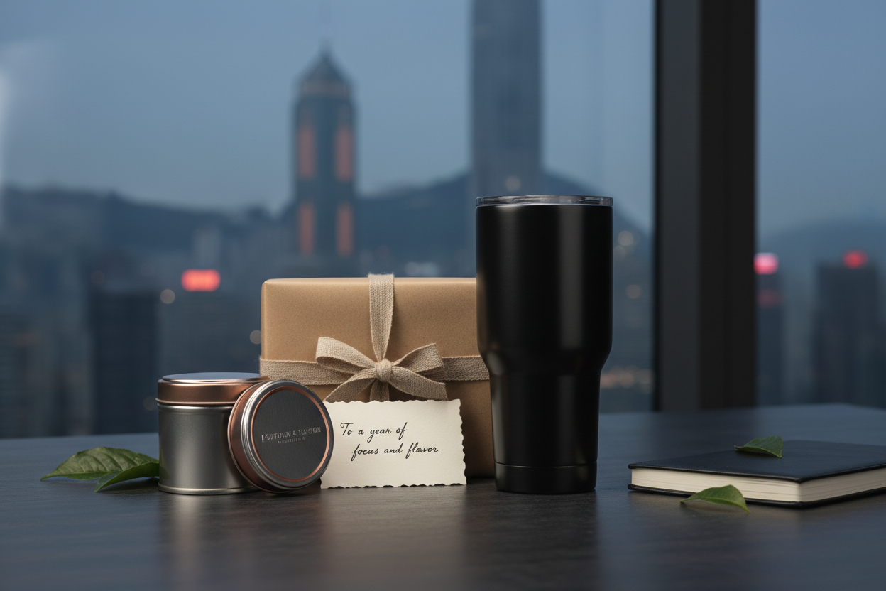 職場爸爸父親節禮物組合: 保溫杯、茶葉和精緻禮盒