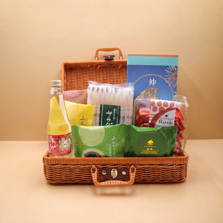 The Hamper HK Châteraisé 日式糕點禮籃 - 蘋果氣泡酒年輪蛋糕組合 香港免費送貨